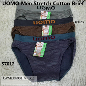 UOMO Men Stretch Cotton Brief (AWMUBF001)