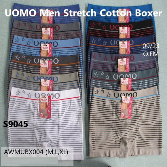 UOMO Men Stretch Cotton Boxer (AWMUBX004)