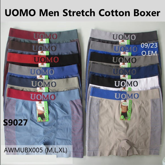 UOMO Men Stretch Cotton Boxer (AWMUBX005)