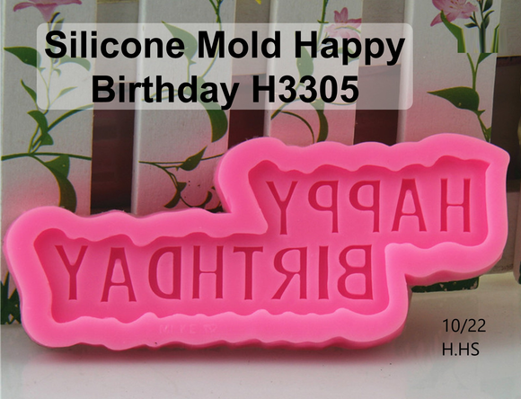 Happy Birthday Silicon Mold (HKUSM002)