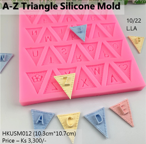 A to Z Triangle Silicone Mold (HKUSM012)