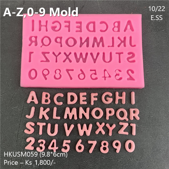 A to Z, 0 to 9 Silicon Mold (HKUSM059)