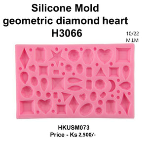 (Geometric, Diamond, Heart) Silicon Mold (HKUSM073)