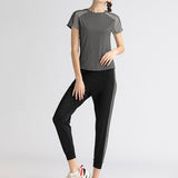 Woman elastic Sport Wear One Set (အပေါ်အောက်ဘေးအစင်း) (SWSPOS001)